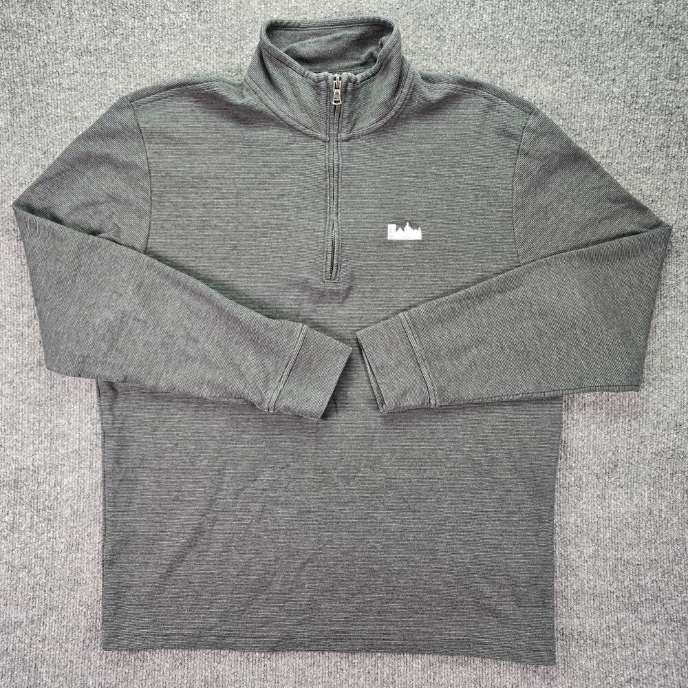 Vineyard Vines 1/4 Zip Pullover Mens Large Charcoal Gray Sweater Long Sleeve